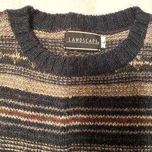 Landscape men’s Large crew neck sweater, wool blend. Will definitely fit XL.